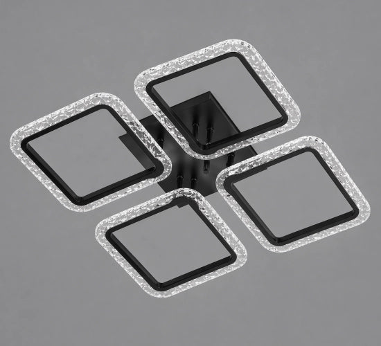 ЛЕД полилей 55x55см Черен
